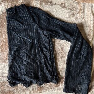 Forever 21 Black Lace See Thru Blouse
